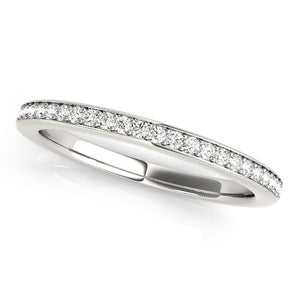 14k White Gold Simple Diamond Wedding Ring (1/4 cttw)