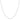 14k White Gold Thin Motif Round Omega Necklace