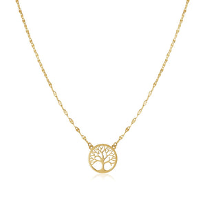 14K Yellow Gold Tree of Life Necklace