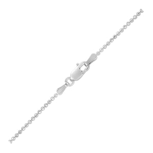 14k White Gold Diamond-Cut Bead Chain 1.2mm