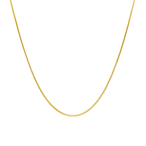 14k Yellow Gold Round Snake Chain 0.9mm