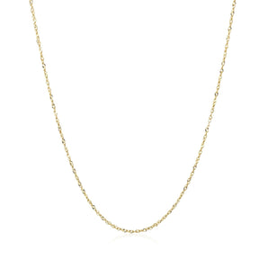 14k Yellow Gold Singapore Chain 0.8mm