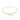 14k Yellow Gold and Sterling Silver Anklet with a Single Open Heart Station