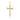 14k Two-Tone Gold Small Budded Style Cross with Figure Pendant