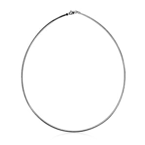 14k White Gold Classic Omega Style Chain (2 mm)