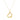 14k Yellow Gold Floating Heart Drop Pendant