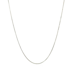 10k White Gold Classic Box Chain 0.6mm