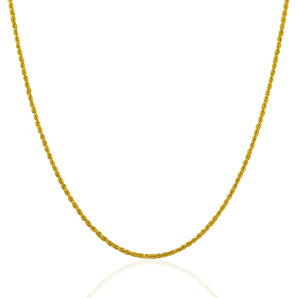 14k Yellow Gold Solid Rope Chain 1.25mm