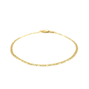 10k Yellow Gold Mariner Link Anklet 1.7mm