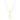 14k Yellow Gold 18 inch Two Strand Necklace with Circle and Bar Pendants