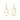 14k Two-Tone Gold Interlaced Open Teardrop Drop Earrings