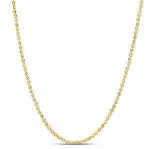 Moon Cut Bead Chain in 14k Yellow Gold (2.0 mm)