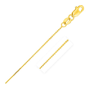 14k Yellow Gold Cable Link Chain 0.5mm