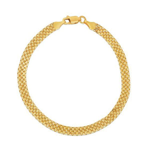 4.7mm 14k Yellow Gold Bismark Bracelet