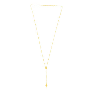 14k Yellow Gold Rosary Necklace