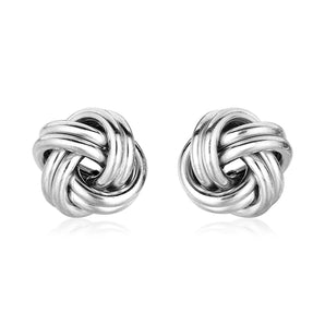 Sterling Silver Polished Love Knot Earrings