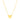 14k Yellow Gold Paperclip Chain Necklace with Puffed Heart