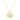 14k Yellow Gold Necklace with Dog Paw Print Symbol in Mother of Pearl