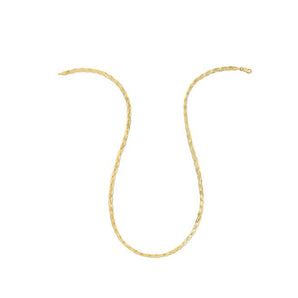 14k Yellow Gold Braided Herringbone Chain (3.2mm)