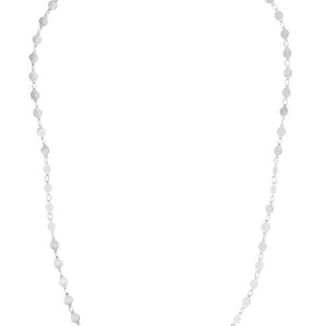 14k White Gold Necklace with Polished Circles