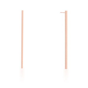 Carolee Rose Gold Stainless Steel Long Line Drop Earrings