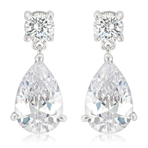 Elegant Cubic Zirconia Drop Earrings