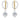 Two-tone Finish Cubic Zirconia Drop Earrings