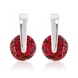 Red CZ Elegance Earrings