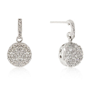 CZ Ball Dangle Earrings