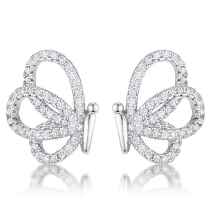 .45 Ct CZ Butterfly Stud Earrings