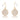 .6 Ct Elegant CZ Gold Plated Disk Earrings