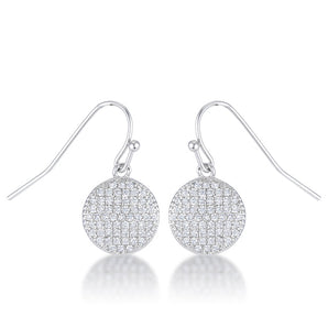 .6 Ct Elegant CZ Disk Earrings