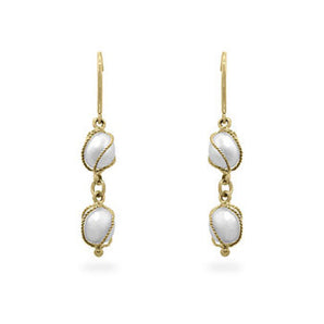 Yellow Gold Pearl Drops