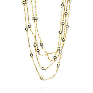 Layered Bezel Golden Necklace