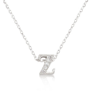 Micro-Pave Initial Z Pendant