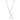 Elaina Rhodium Stainless Steel X Initial Necklace