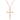 Dainty Art Deco Rose Gold Plated Clear CZ Cross Pendant