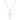 Dainty Art Deco Rose Gold Plated Clear CZ Cross Pendant