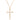 Dainty Art Deco Gold Plated Clear CZ Cross Pendant