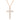 Micro Beaded Rose Gold Plated Clear CZ Cross Pendant