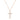 Micro Beaded Rose Gold Plated Clear CZ Cross Pendant