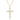 Micro Beaded 18k Gold Plated Clear CZ Cross Pendant