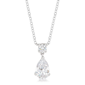 Chandelier Pear Cubic Zirconia Pendant