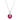 Classic Solitaire Red Cubic Zirconia Pendant