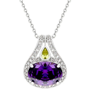 Majestic Amethyst Cubic Zirconia Pendant