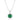 Liz 2.6ct Emerald CZ Rhodium Classic Necklace