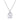 Simple Rhodium Plated 9mm Clear CZ Pendant