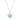 Rhodium Plated Brilliant Marquise Aqua Blue Snowflake Pendant