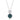 5Ct Rhodium Plated Blue Green Snowman CZ Pendant