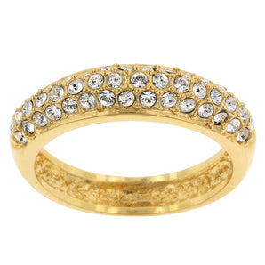 Pave Crystal Goldtone Band